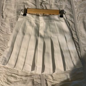 White tennis skirt